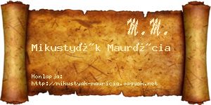 Mikustyák Maurícia névjegykártya